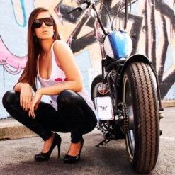 TC Bros. 7/8" Ape Hanger Handlebars - 12" Black Powdercoated -Maxima Store kara2 low 1