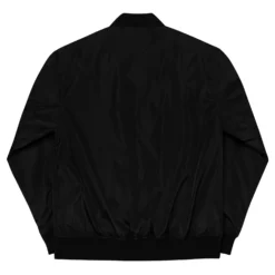 Bomber Jacket - Black -Maxima Store premium recycled bomber jacket black back 660af74bbba43