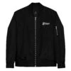 Bomber Jacket - Black -Maxima Store premium recycled bomber jacket black front 660af74b55b2d