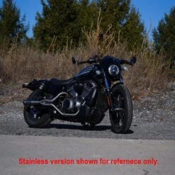Two Bros. Comp S Black 2 Into 1 Exhaust For Harley Nightster RH975 2022-UP -Maxima Store rh975 TBR2 black
