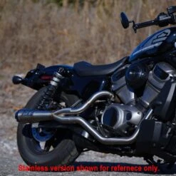 Two Bros. Comp S Black 2 Into 1 Exhaust For Harley Nightster RH975 2022-UP -Maxima Store rh975 TBR3 black