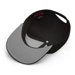 Script Flat Bill Snapback Hat - Black -Maxima Store snapback black product details 660abc59bb62e