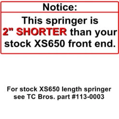 Chrome Springer Kit For Yamaha XS650 -2 Under -Maxima Store springnotice1