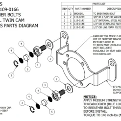 TC Bros Breather Bolts For All Harley Twin Cam Engines -Maxima Store twincam