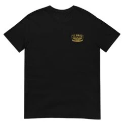 Gold Winged Wheel - Black Tee