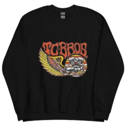 Wing Crewneck Sweatshirt - Black 17 Wing Crewneck Sweatshirt - Black -Maxima Store unisex crew neck sweatshirt black front 660d8c3678382