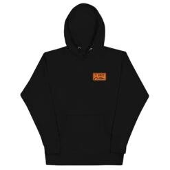 Badge Hoodie - Black/Orange -Maxima Store unisex premium hoodie black front 660c148985acd