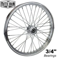 Moto Iron 40 Spoke 21 X 2.15 Chopper Spool Wheel - Chrome -Maxima Store wheelll