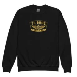 Youth Crewneck Sweatshirt - Winged Wheel - Black/Gold