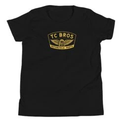 Youth Short Sleeve Tee - Winged Wheel - Black/Gold